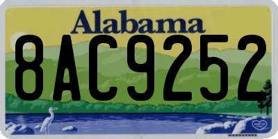 AL license plate 8AC9252