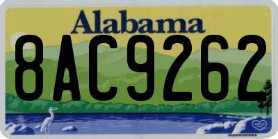 AL license plate 8AC9262