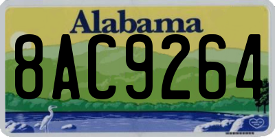 AL license plate 8AC9264