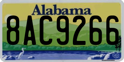 AL license plate 8AC9266