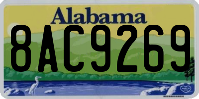 AL license plate 8AC9269