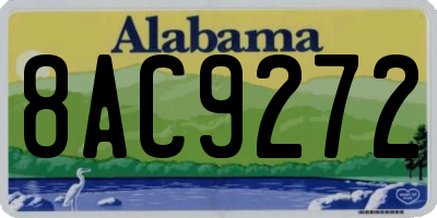 AL license plate 8AC9272