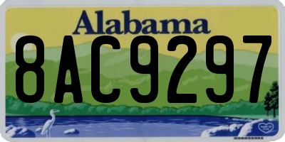 AL license plate 8AC9297
