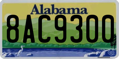 AL license plate 8AC9300