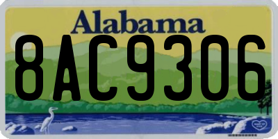 AL license plate 8AC9306