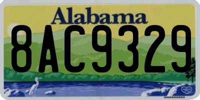 AL license plate 8AC9329