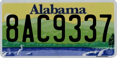 AL license plate 8AC9337