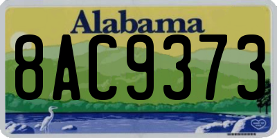 AL license plate 8AC9373