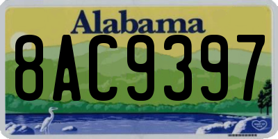 AL license plate 8AC9397