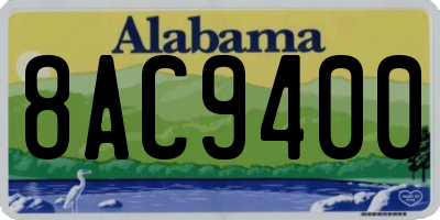 AL license plate 8AC9400