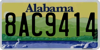 AL license plate 8AC9414