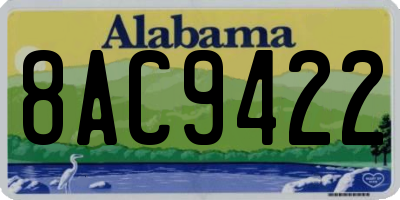 AL license plate 8AC9422