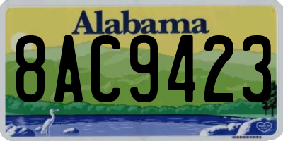 AL license plate 8AC9423
