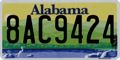 AL license plate 8AC9424