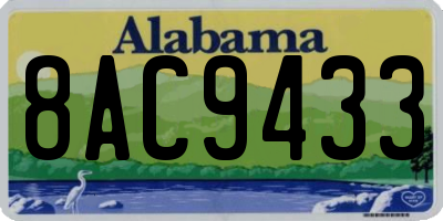 AL license plate 8AC9433