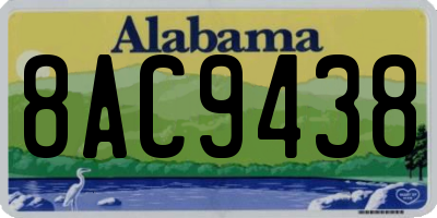 AL license plate 8AC9438