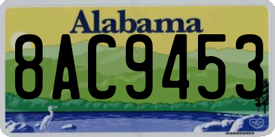 AL license plate 8AC9453