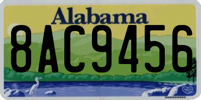 AL license plate 8AC9456