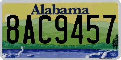 AL license plate 8AC9457