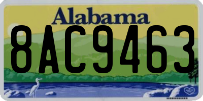 AL license plate 8AC9463
