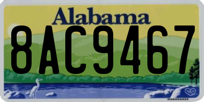 AL license plate 8AC9467