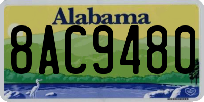 AL license plate 8AC9480