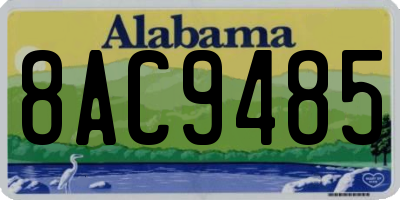 AL license plate 8AC9485