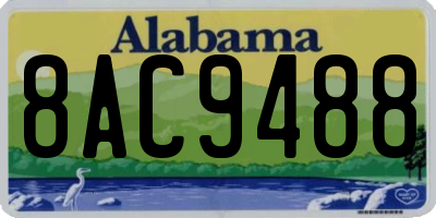 AL license plate 8AC9488