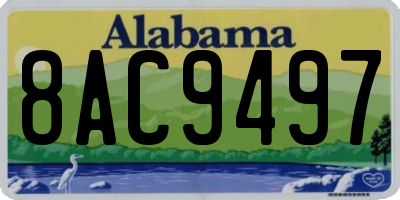 AL license plate 8AC9497