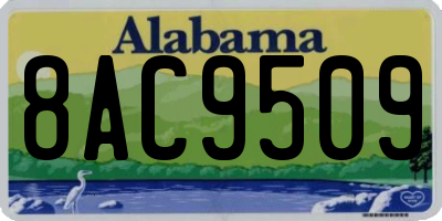 AL license plate 8AC9509