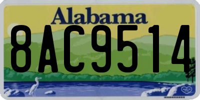 AL license plate 8AC9514