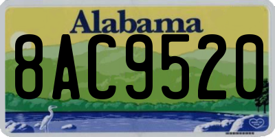 AL license plate 8AC9520