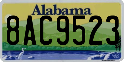 AL license plate 8AC9523