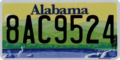 AL license plate 8AC9524