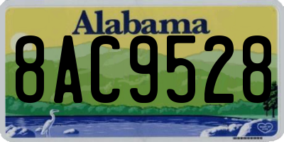 AL license plate 8AC9528