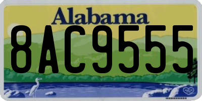 AL license plate 8AC9555