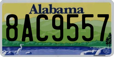 AL license plate 8AC9557