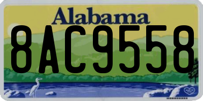 AL license plate 8AC9558