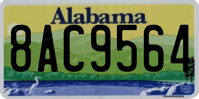 AL license plate 8AC9564