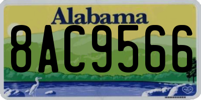 AL license plate 8AC9566