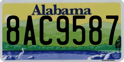 AL license plate 8AC9587