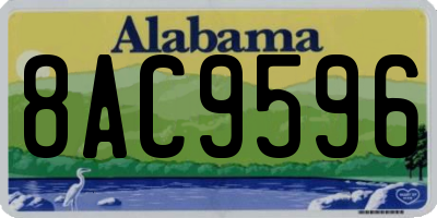 AL license plate 8AC9596