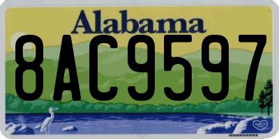 AL license plate 8AC9597