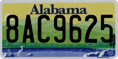AL license plate 8AC9625