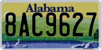 AL license plate 8AC9627
