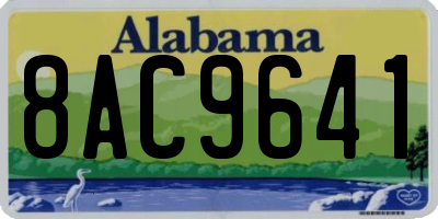 AL license plate 8AC9641