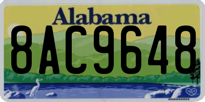 AL license plate 8AC9648
