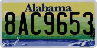 AL license plate 8AC9653