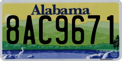 AL license plate 8AC9671