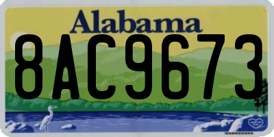 AL license plate 8AC9673
